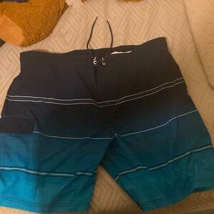 Gradient blue swim trunks